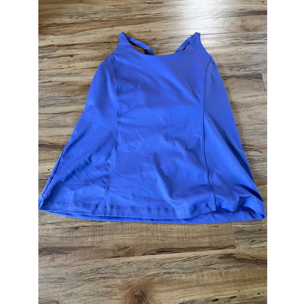 Tek Gear Womens XL Purple Athletic Tank Top Built-In Shelf Bra Adjustable Straps